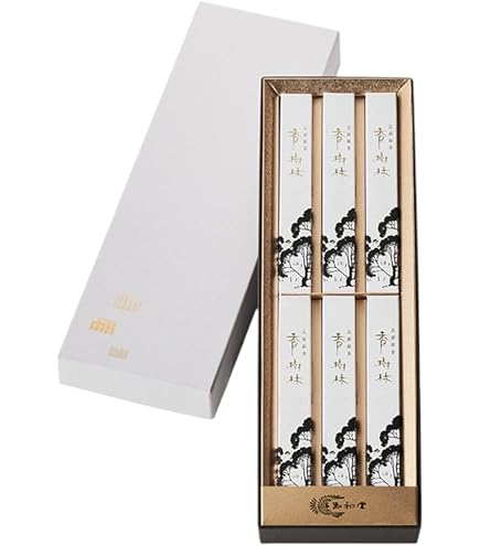 Amazon.co.jp: 玉初堂のお線香 香樹林 短寸6箱入 塗箱 #64 : ホーム